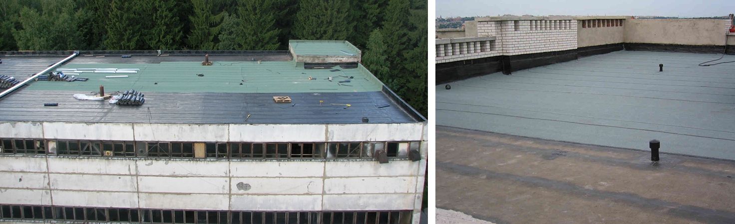 Текущий ремонт рулонного покрытия устранение вздутия протечек крыши